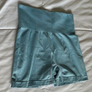 SHEIN Teal High-Waisted Bike Shorts